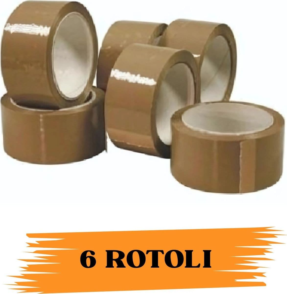 Nastro Adesivo Imballaggio Colorato Avana S. 48mmx66m 6 Rotoli Scotch EcoPrice® - 2