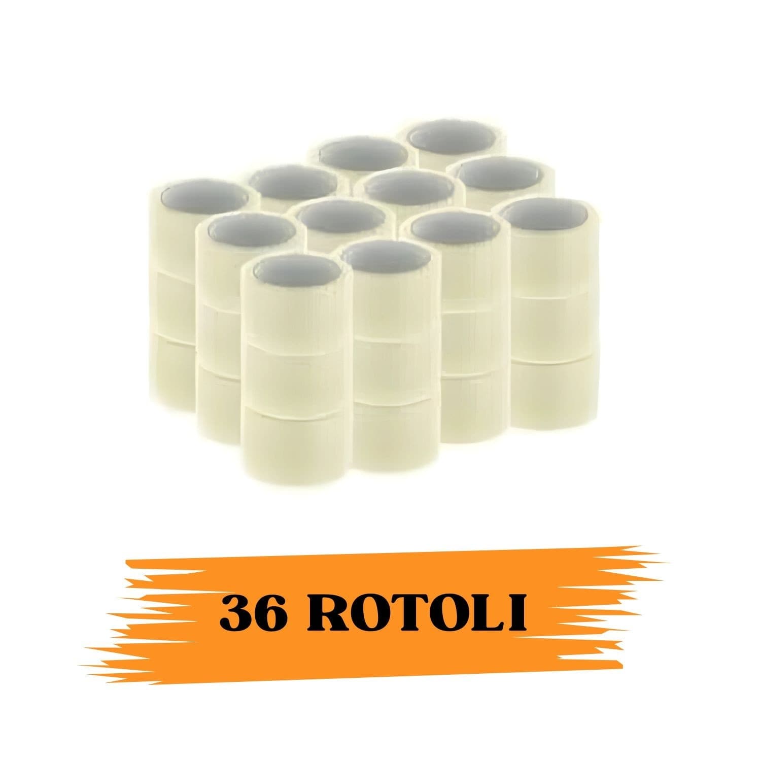 Nastro Adesivo Imballaggio Trasparente Yellow 48mmx66m 36 Rotoli Scotch EcoPrice® - 3