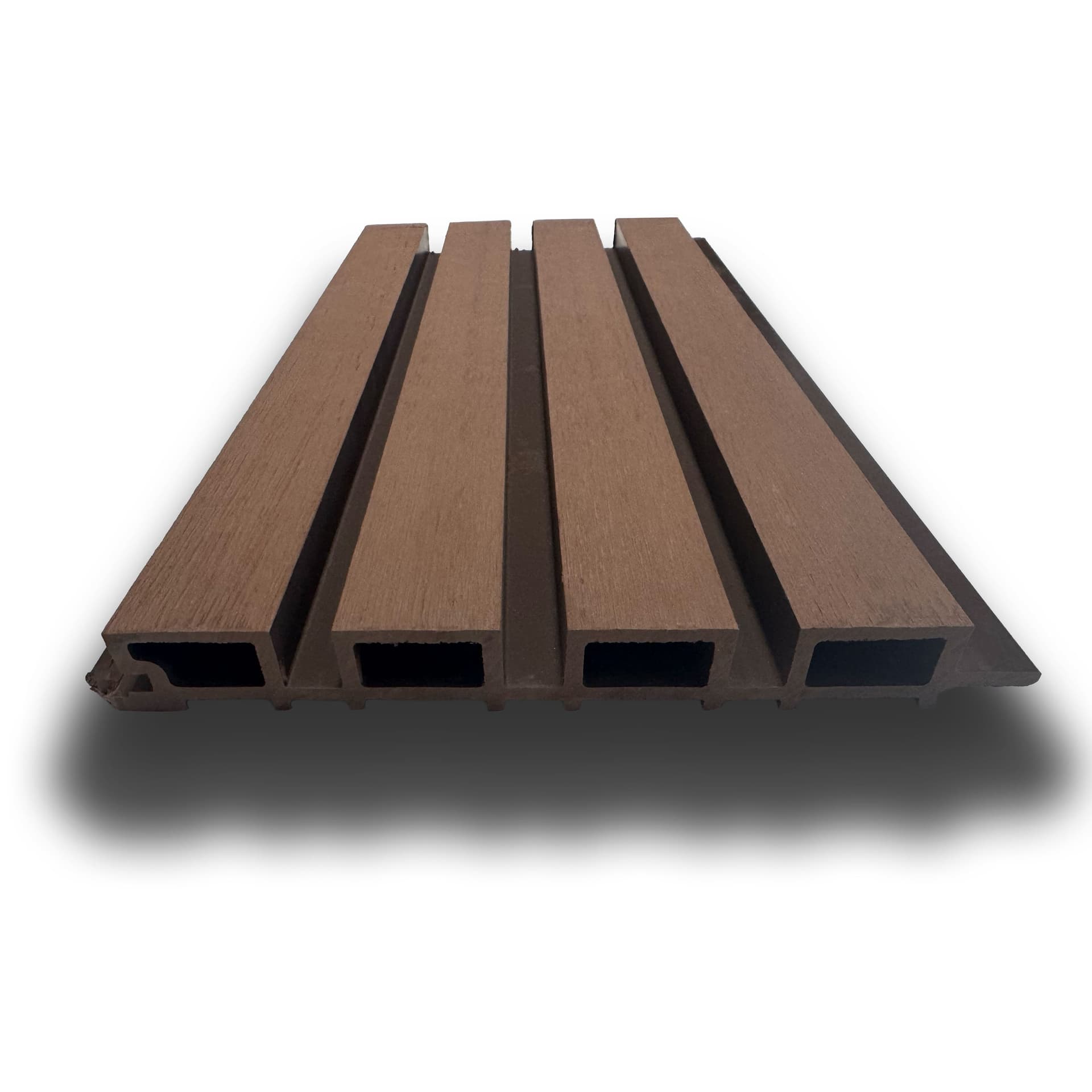 Barra intera WPC rivestimento esterno a lamelli 219x26x2900mm (LxSxA) con tasselli omaggio Coffee o Grey - 9
