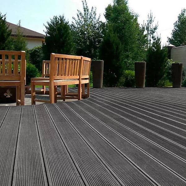 (€39,90mq) KIT 8,41mq di Decking WPC 140×25×2900mm Coffee o Grey doppia faccia Inclusi Magatelli - clip acciaio e viti in Pavimenti di legno Eternal Parquet - Ariano Irpino, commercioVirtuoso.it