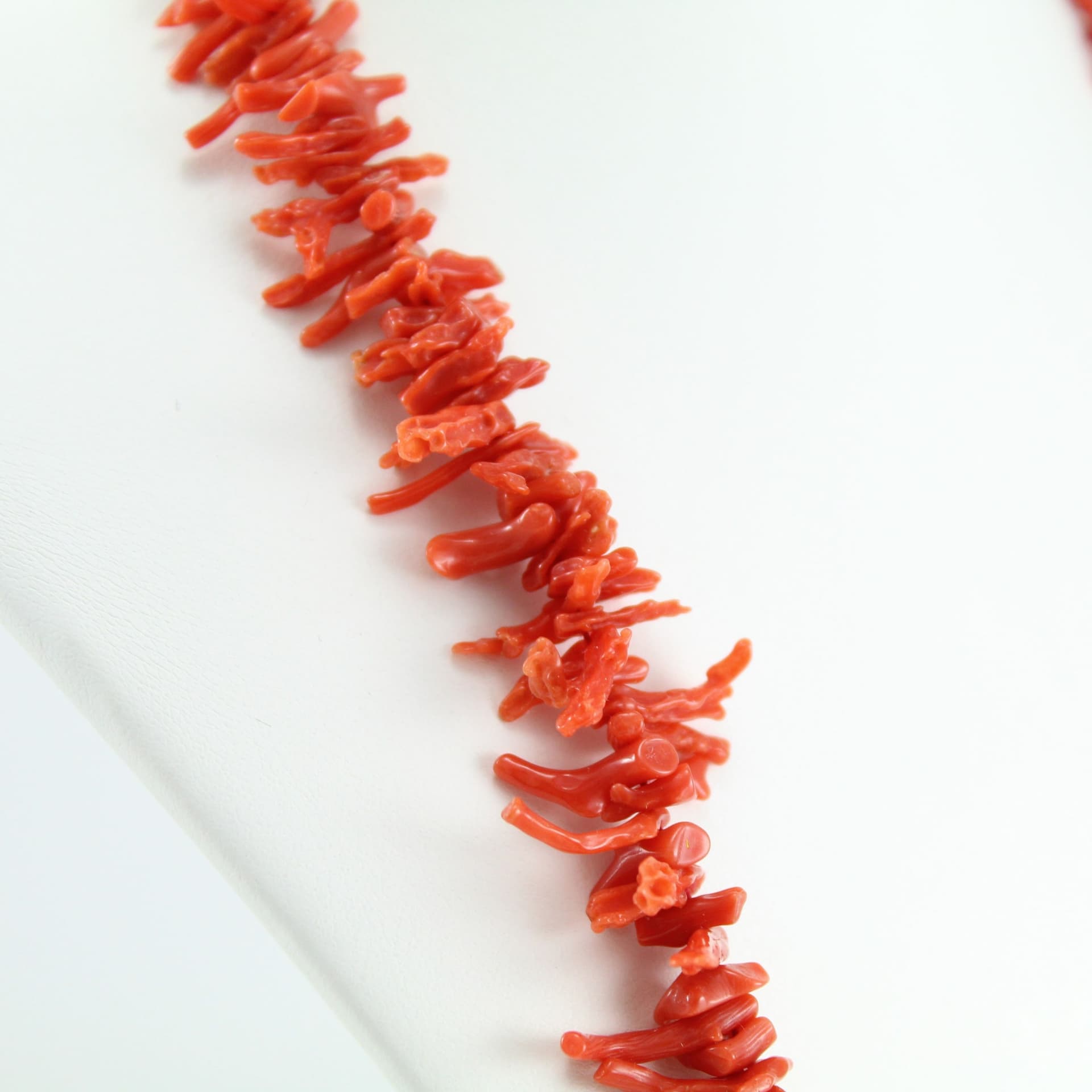 Collana Donna Corallo Rosso a Frange e Argento 925 - 5