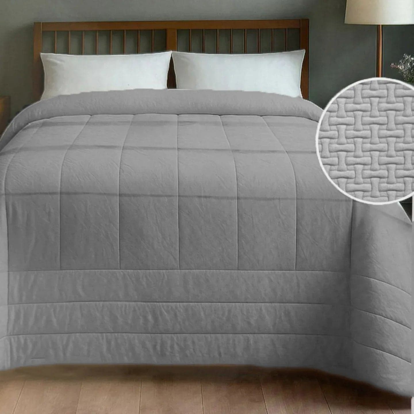 Trapunta 1 Piazza e 1/2 Velluto Jacquard Modrian – Effetto Martellato 220x260 cm - 5