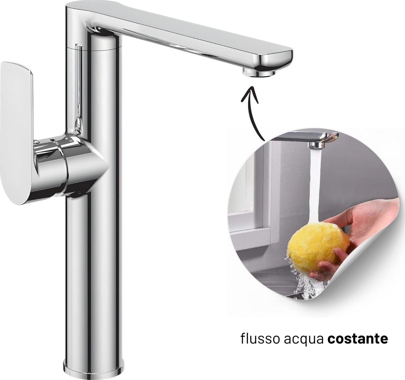 Miscelatore Monocomando Lavello Cucina Orientabile Tunisi Installazione Rapida - 6
