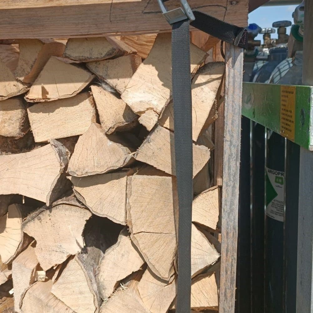 Struttura Copri legna e Pallet Corten Eco Dimensioni 115x115 Cm - 12
