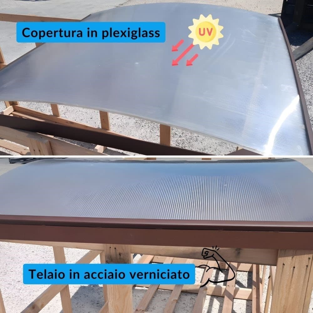 Struttura Copri legna e Pallet Corten Eco Dimensioni 115x115 Cm - 8
