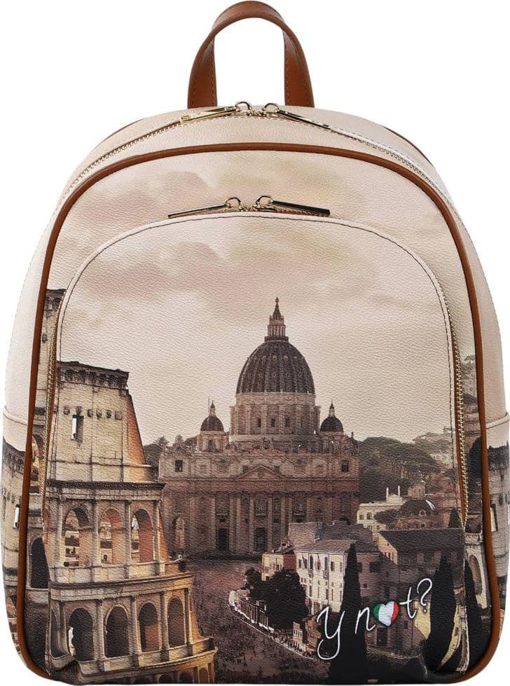 YNot zaino donna backpack JUBILEE eco pelle e pelle tasche multiple - 3