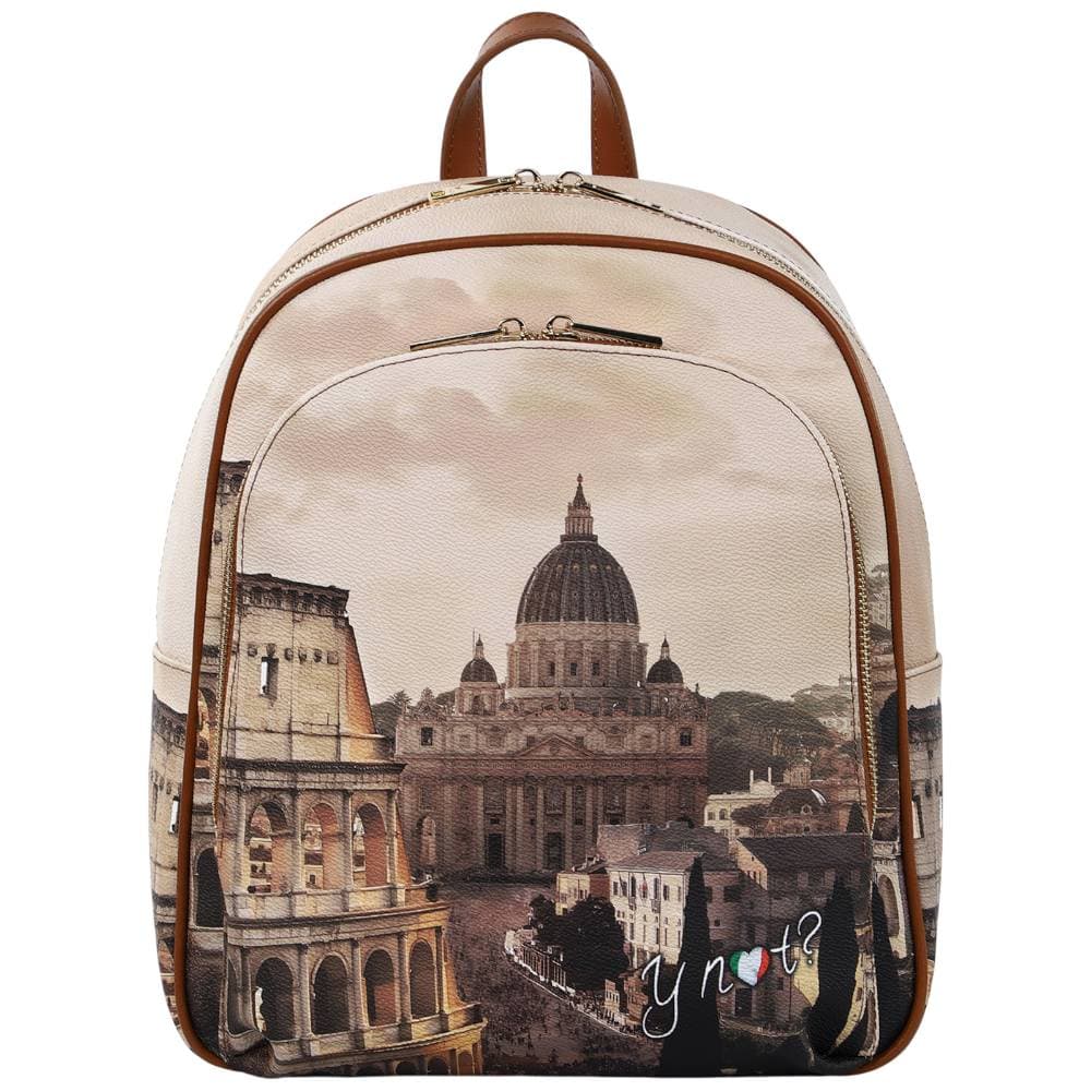 YNot zaino donna backpack JUBILEE eco pelle e pelle tasche multiple - 3