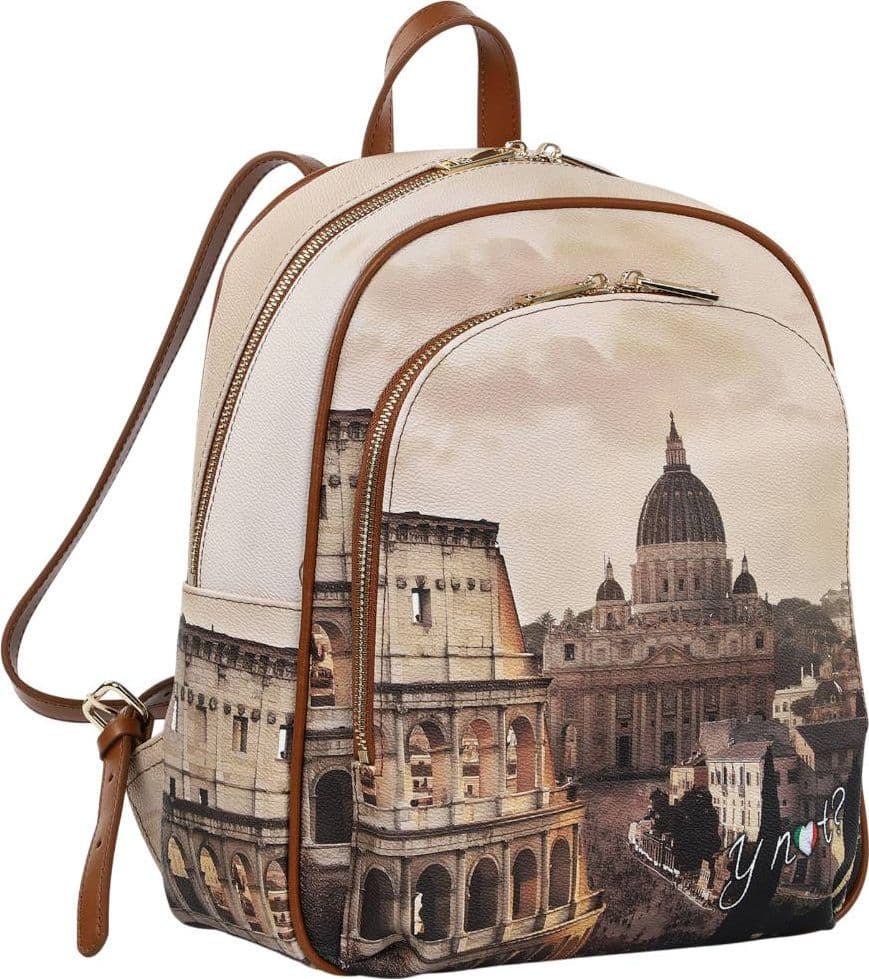 YNot zaino donna backpack JUBILEE eco pelle e pelle tasche multiple - 2
