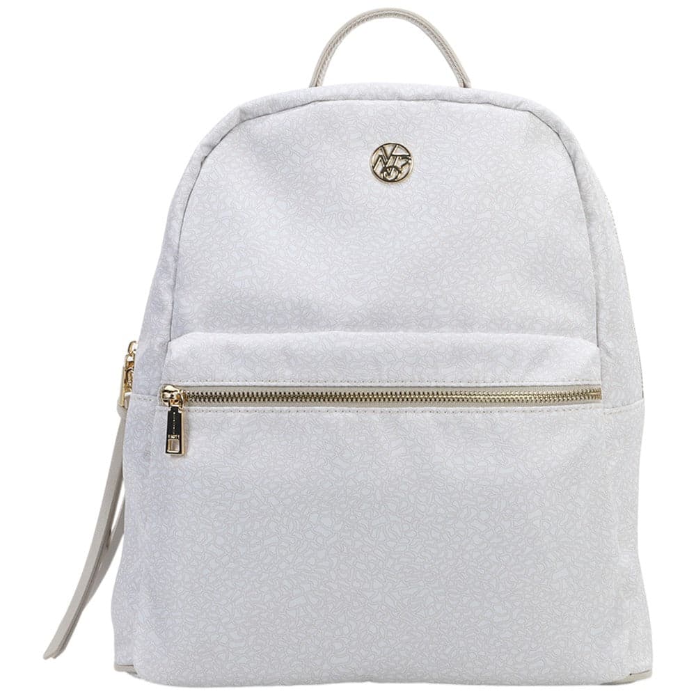 YNot zaino Cloud donna tessuto logato ecopelle comparti zip latte - 3