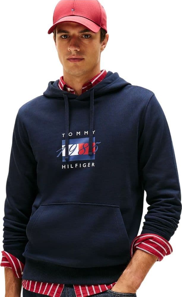 Tommy hilfiger felpa blu con cappuccio MW0MW41332DW5 - 6