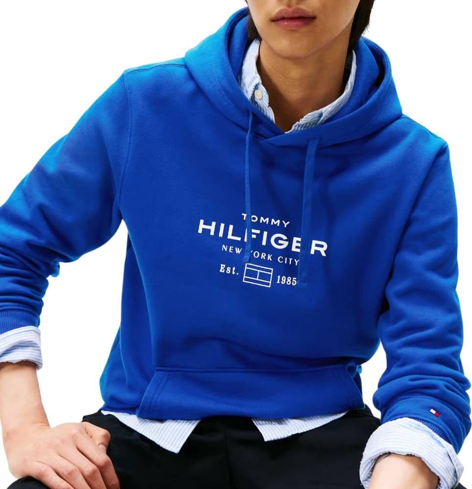 Tommy Hilfiger felpa blu royal con cappuccio MW0MW40864D03 in Felpe con cappuccio Prodotti di Classe - Nocera Superiore, commercioVirtuoso.it