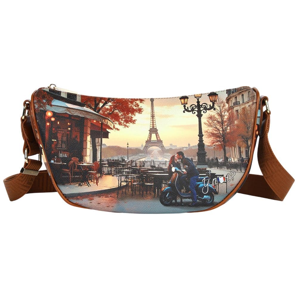 YNot borsa a spalla similpelle media tracolla regolabile chiusura zip - 4