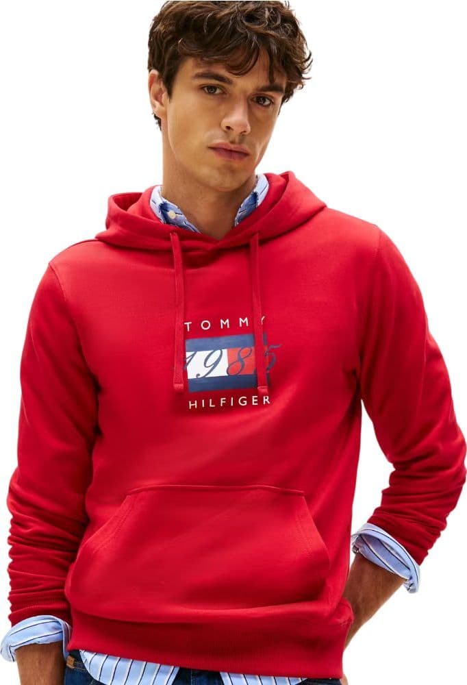 Tommy hilfiger felpa rossa con cappuccio MW0MW41332XLD - 5