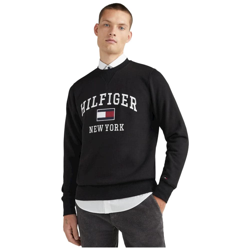 Tommy Hilfiger felpa uomo Modern Varsity nera - 6