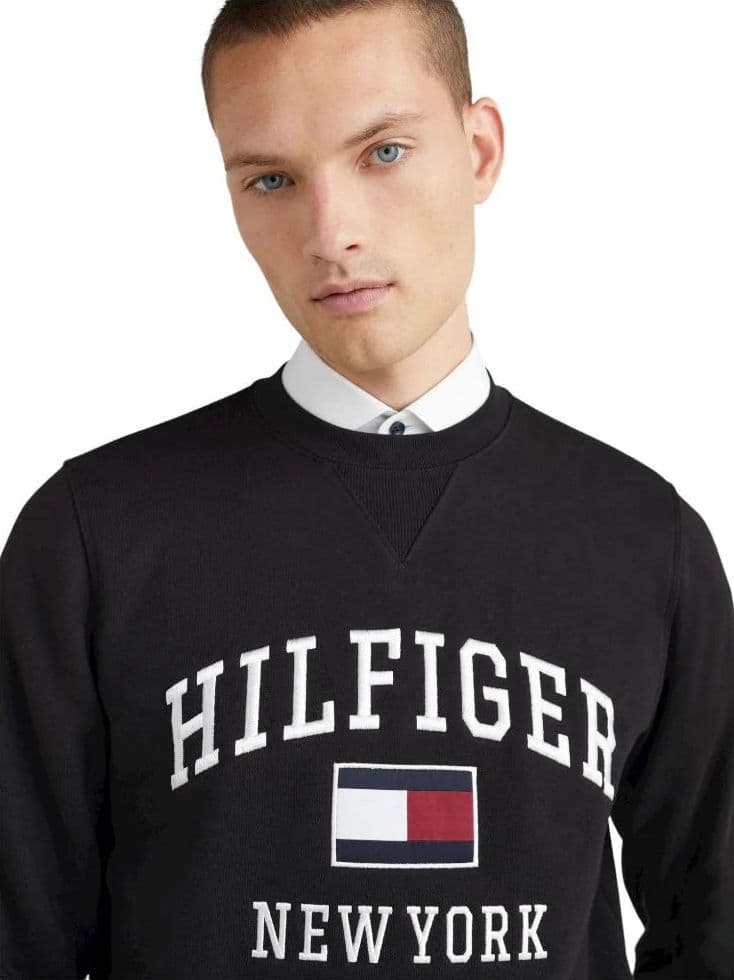 Tommy Hilfiger felpa uomo Modern Varsity nera in Felpe con cappuccio Prodotti di Classe - Nocera Superiore, commercioVirtuoso.it