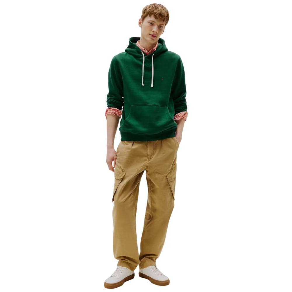 Tommy hilfiger felpa verde con cappuccio MW0MW39997L6K in Felpe con cappuccio Prodotti di Classe - Nocera Superiore, commercioVirtuoso.it