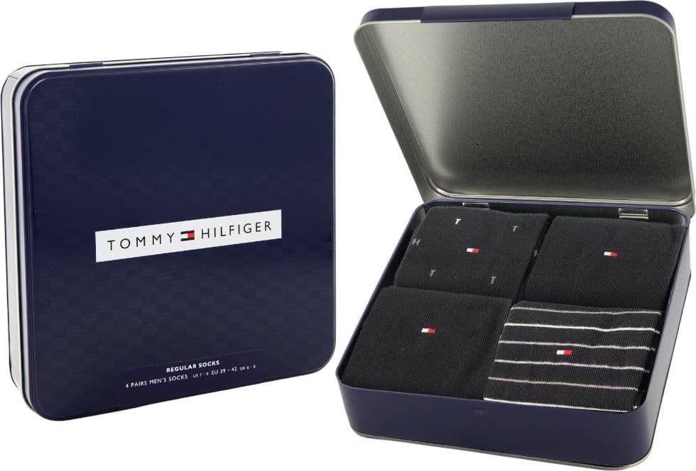 Tommy Hilfiger gift box 4 paia calzini neri 701235375002 in Calze Prodotti di Classe - Nocera Superiore, commercioVirtuoso.it