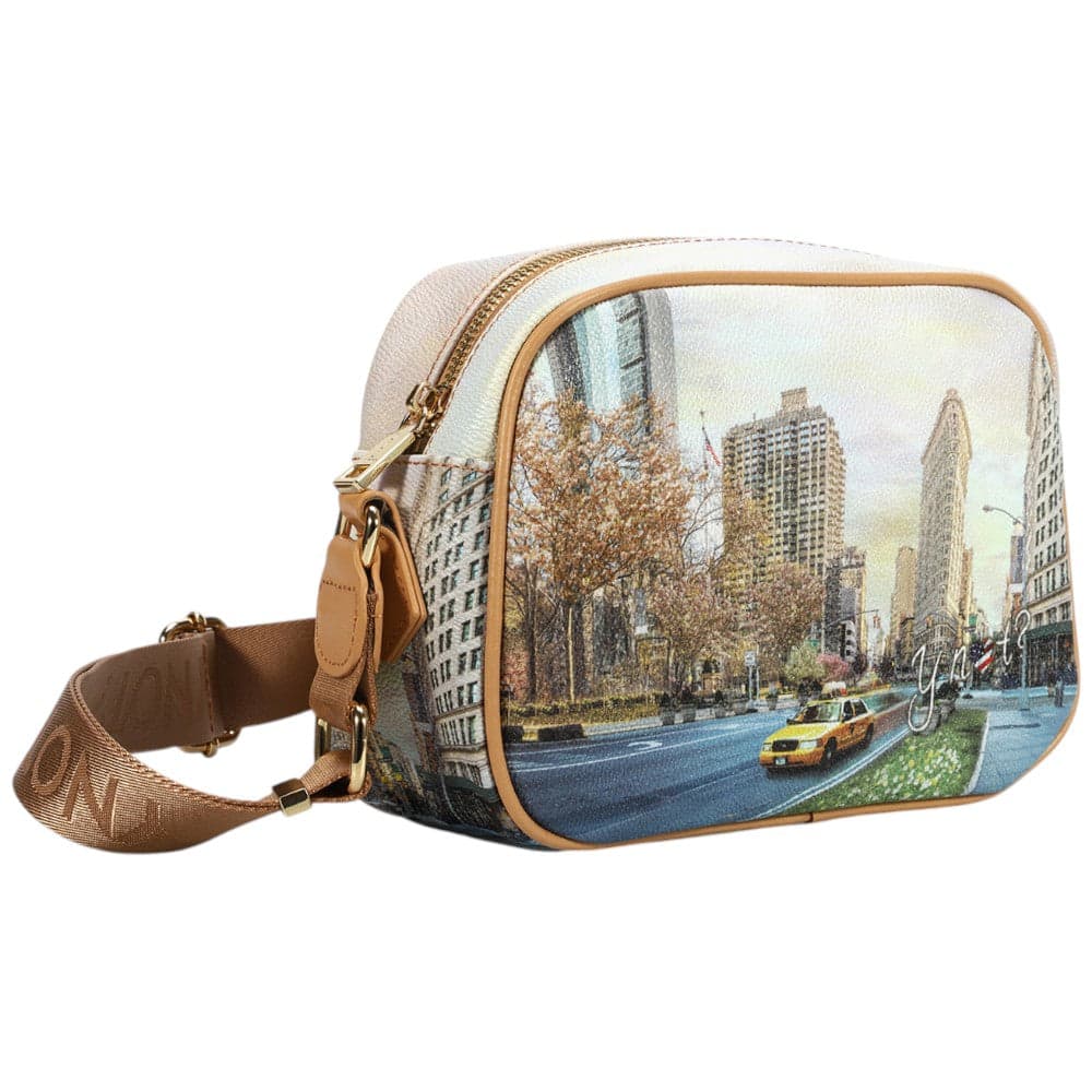 YNot borsa a tracolla camera case stampa New York con tasche zip regolabile - 2