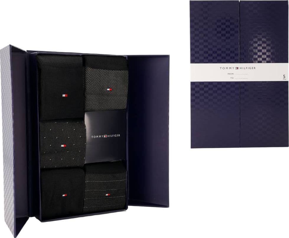Tommy Hilfiger gift box 5 paia di calzini neri 701235374002 in Calze Prodotti di Classe - Nocera Superiore, commercioVirtuoso.it