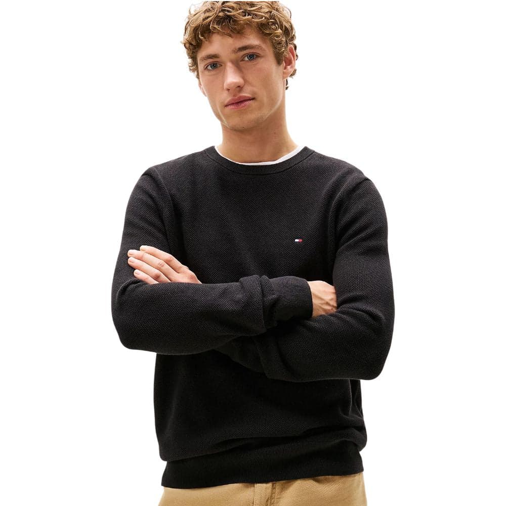 Tommy Hilfiger maglione nero strutturato MW0MW36347BDS - 6