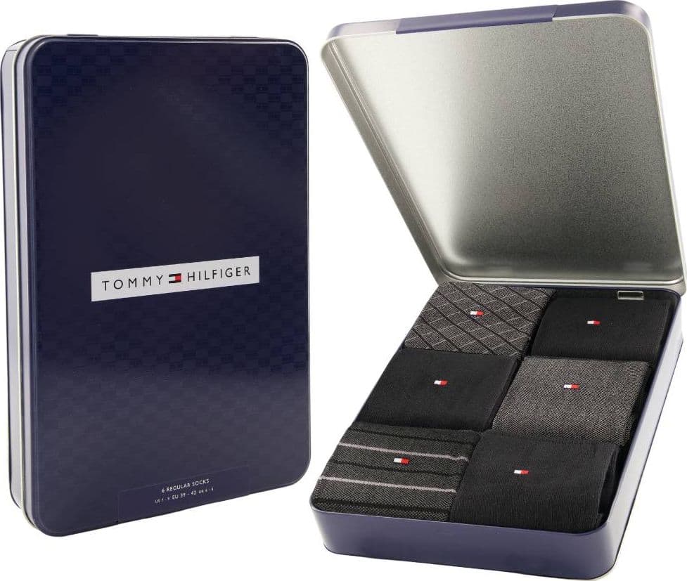 Tommy Hilfiger gift box 6 paia di calzini neri 701235373002 in Calze Prodotti di Classe - Nocera Superiore, commercioVirtuoso.it