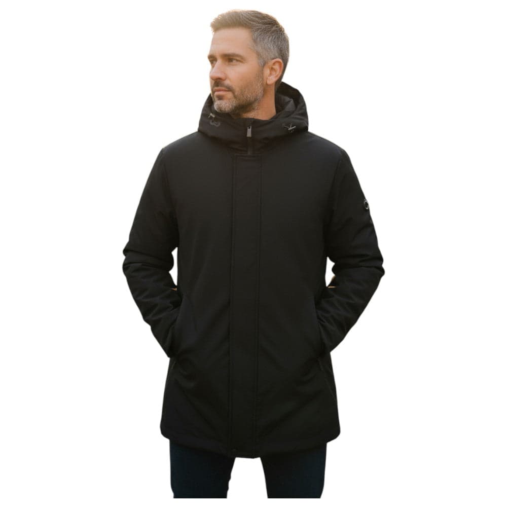 Markup parka nero lungo in tessuto tecnico MK24007 - 7