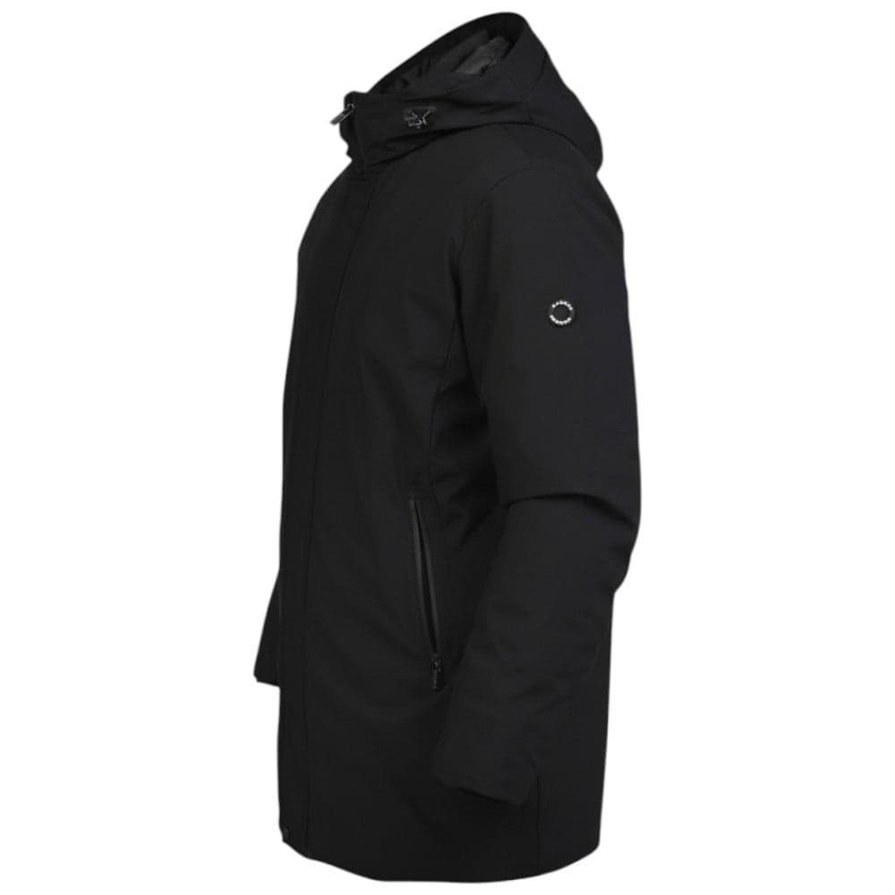 Markup parka nero lungo in tessuto tecnico MK24007 in Giacche Prodotti di Classe - Nocera Superiore, commercioVirtuoso.it