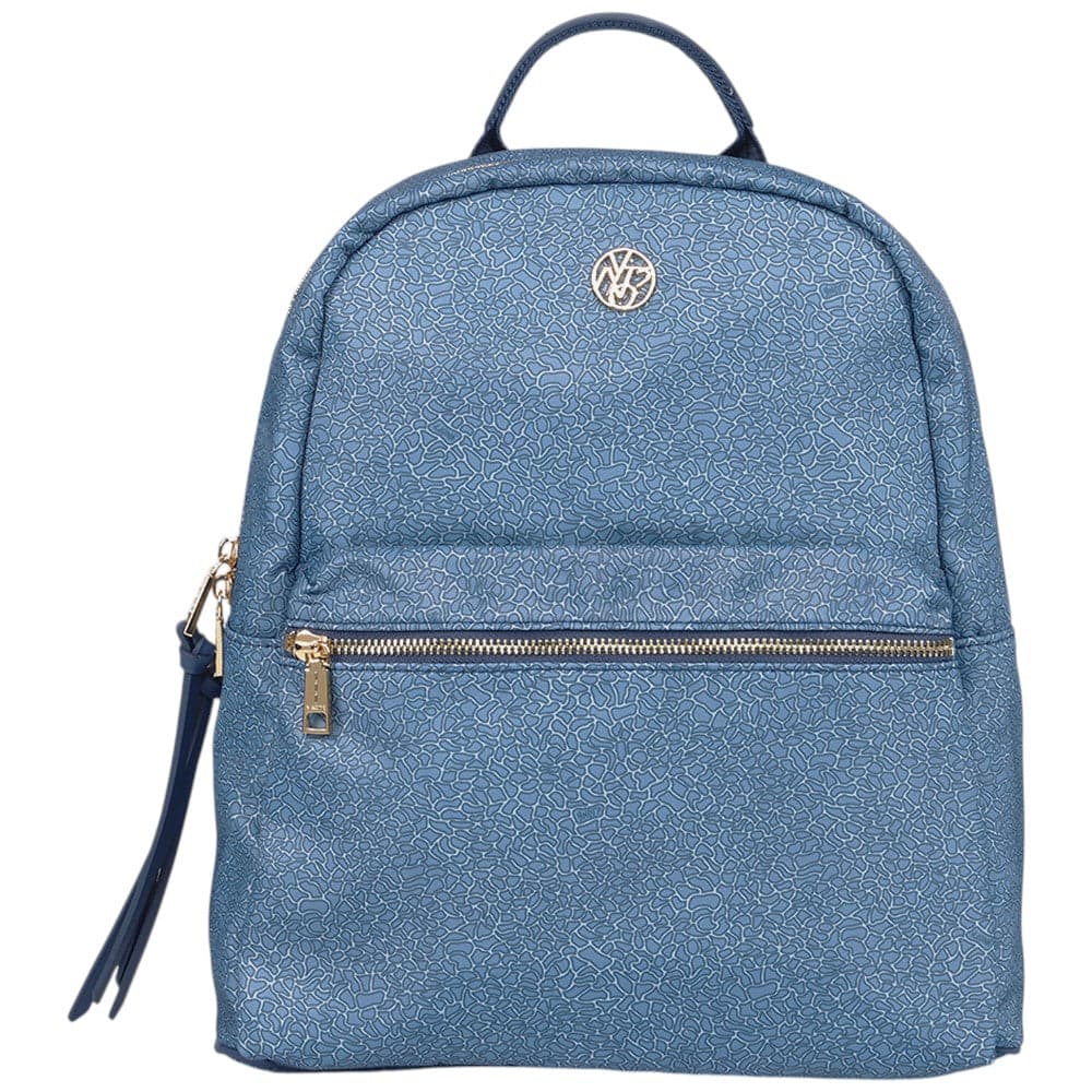 YNot zaino donna tessuto logato linea Cloud con tasche e zip Oceano - 3