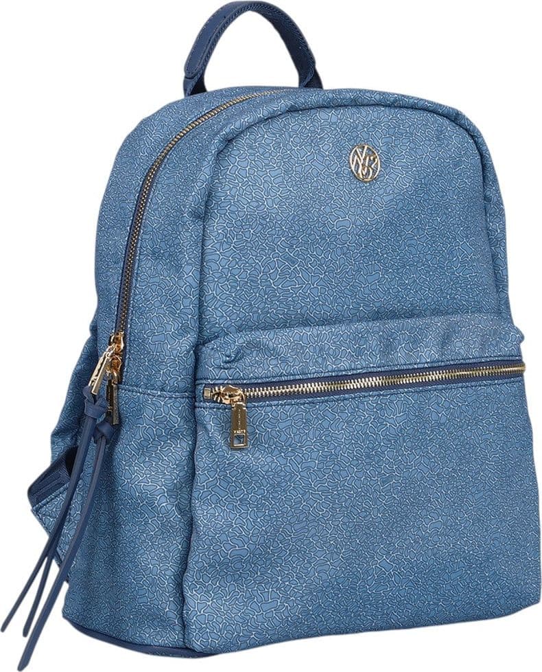 YNot zaino donna tessuto logato linea Cloud con tasche e zip Oceano - 2