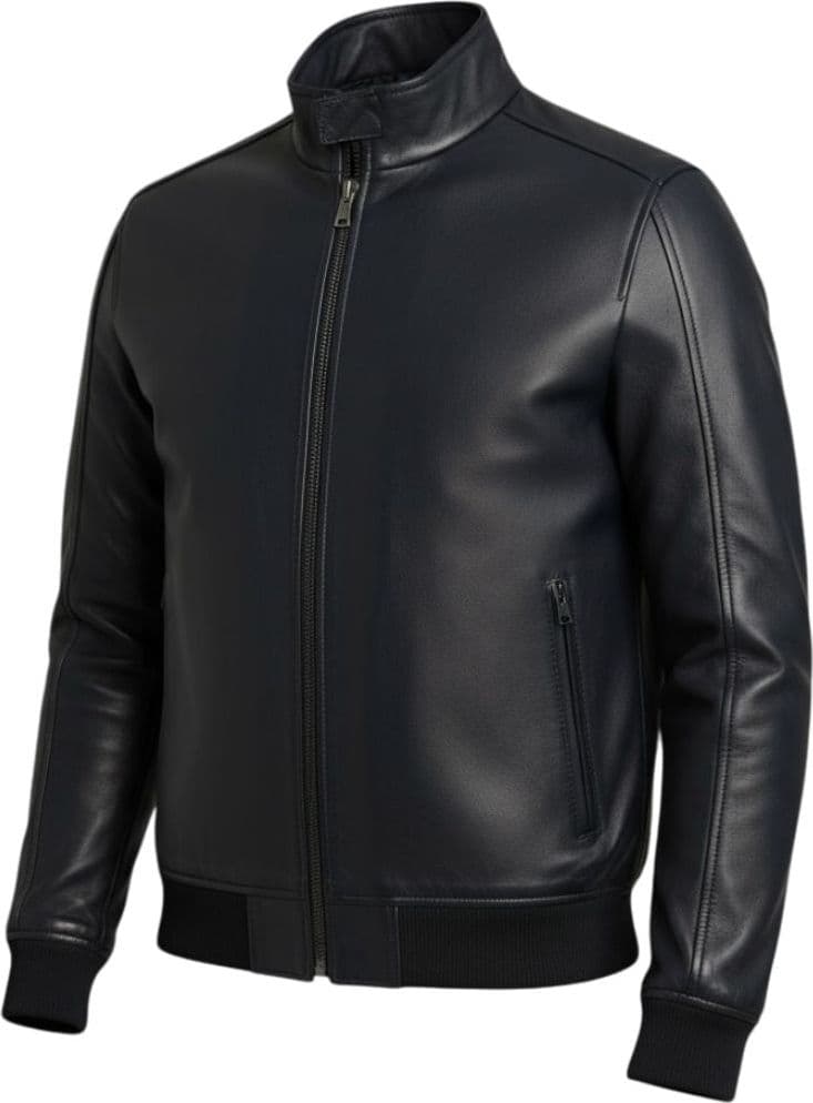 Markup giacca bomber blu in ecopelle MK24005 in Giacche Prodotti di Classe - Nocera Superiore, commercioVirtuoso.it