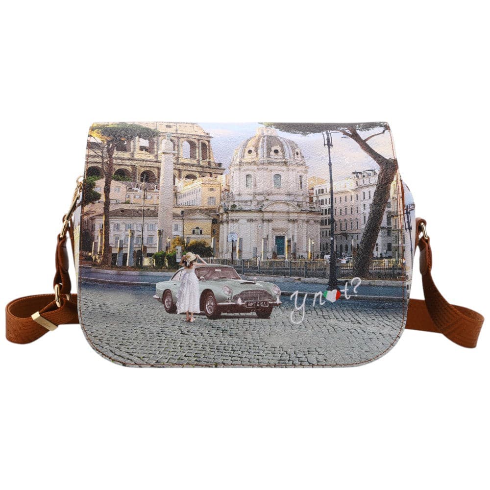 YNot borsa a tracolla donna M in ecopelle 2 scomparti chiusura zip - 3