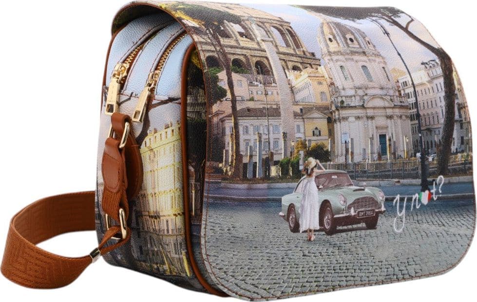 YNot borsa a tracolla donna M in ecopelle 2 scomparti chiusura zip - 2
