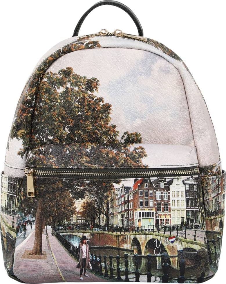 YNot zaino donna AMSTERDAM BRIDGE backpack tasche multiple chiusura zip - 3