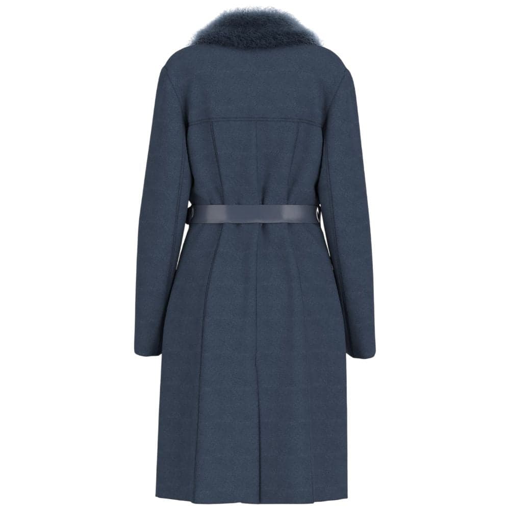 Guess cappotto blu con cintura NEW PATRICE W5BL25W2672G77G - 2