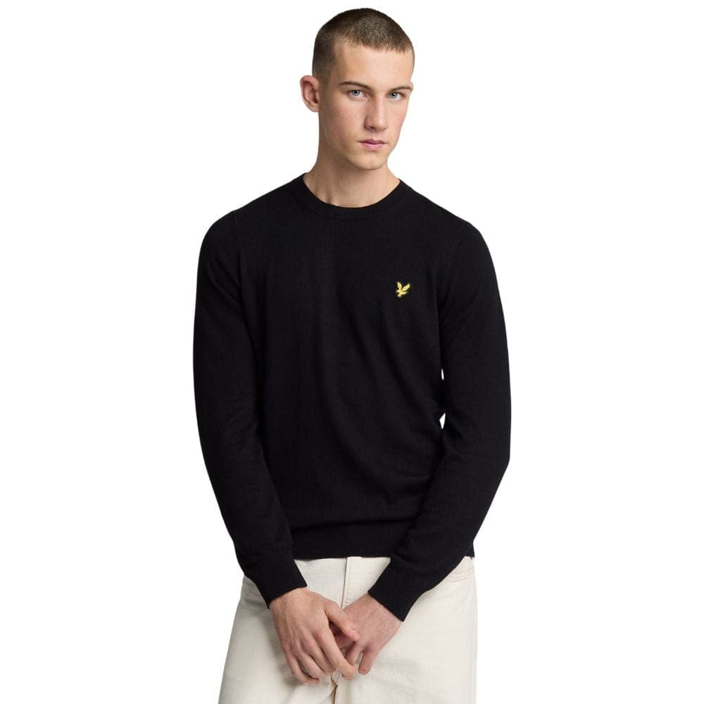 Lyle & Scott pullover merino nero KN2110VC