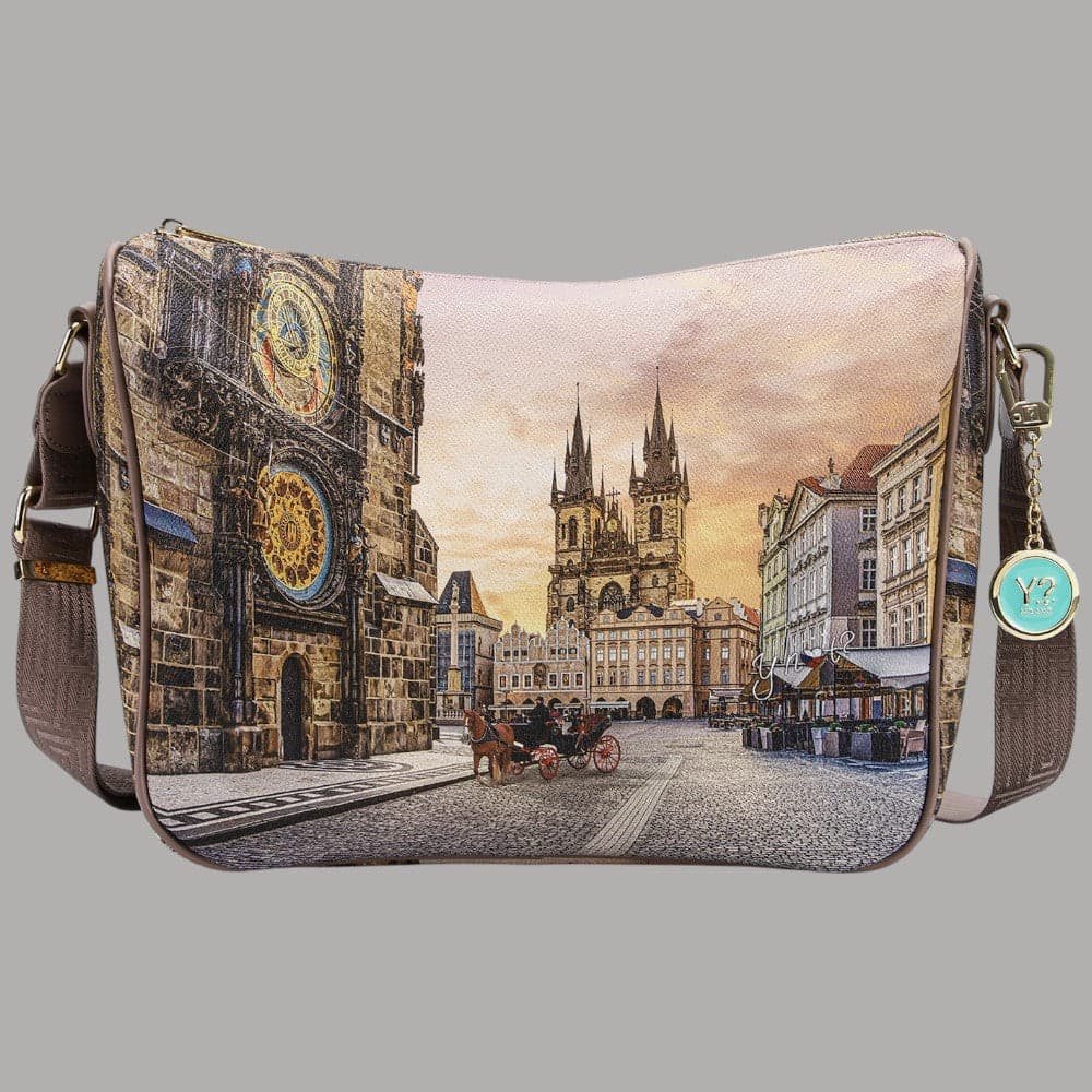 YNot borsa tracolla ASTRO CLOCK yesbag zip tasche multiple cipria - 4