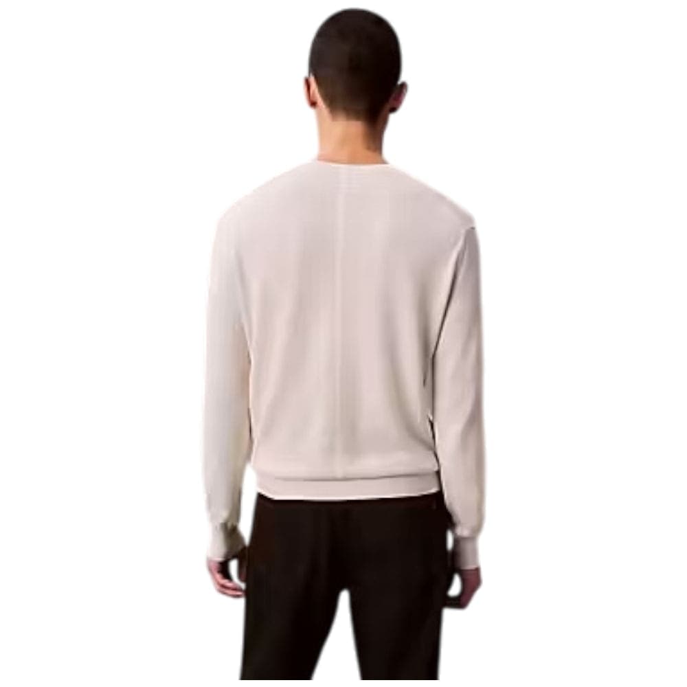 Calvin Klein pullover supima cotton panna LV040BM343YAS in Maglieria sportiva Prodotti di Classe - Nocera Superiore, commercioVirtuoso.it