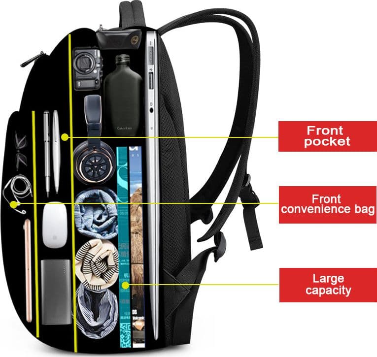 Tigernu zaino impermeabile nero T-B3893 Zaini Tigernu