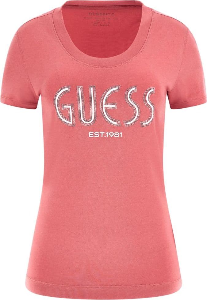 Guess t-shirt rosa logo con strass W5YI05J1314A60R in T-shirt Prodotti di Classe - Nocera Superiore, commercioVirtuoso.it