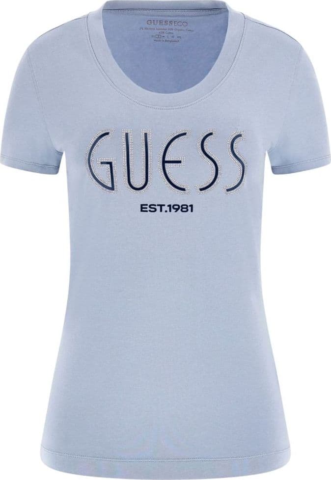 Guess t-shirt polvere logo con strass W5YI05J1314A60R in T-shirt Prodotti di Classe - Nocera Superiore, commercioVirtuoso.it