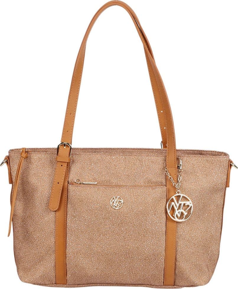 YNot borsa shopping donna Cloud in nylon PU con zip tracolla amovibile - 3