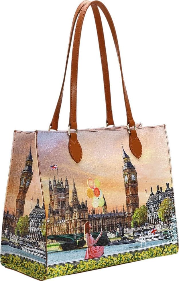 YNot borsa square shopping bag Yellow Flowers YES602S4 in Borse a spalla Prodotti di Classe - Nocera Superiore, commercioVirtuoso.it