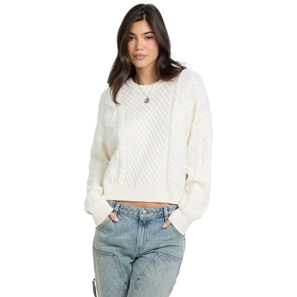 Guess maglione bianco a trecce GJ W5BR09 Z0561 G293 - 5