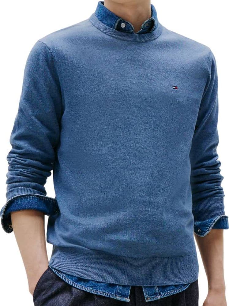 Tommy Hilfiger pullover blu avion MW0MW39999DVC - 6