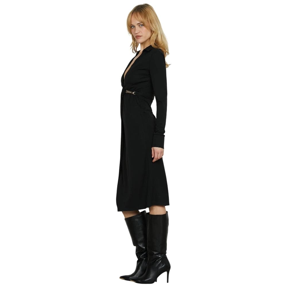 Relish abito midi nero INCIDIT RDA2509006027 SCOLLO INCROCIO C/FIBBIA ALAMARO in Casual Prodotti di Classe - Nocera Superiore, commercioVirtuoso.it