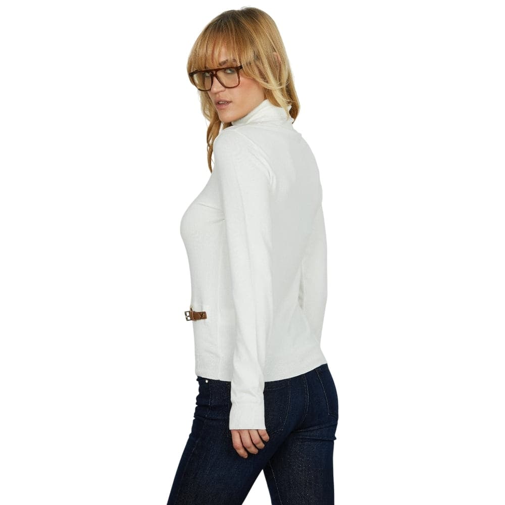 Relish maglia bianca collo alto ALINNIA RDA2502054024 - 3