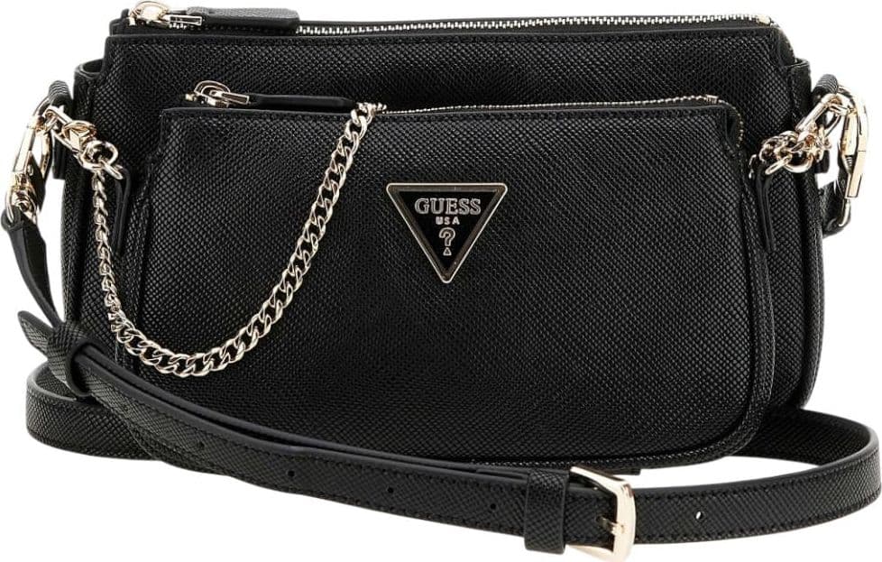 Guess mini tracolla nera in saffiano NOELLE II HWZG9672710BLA - 4