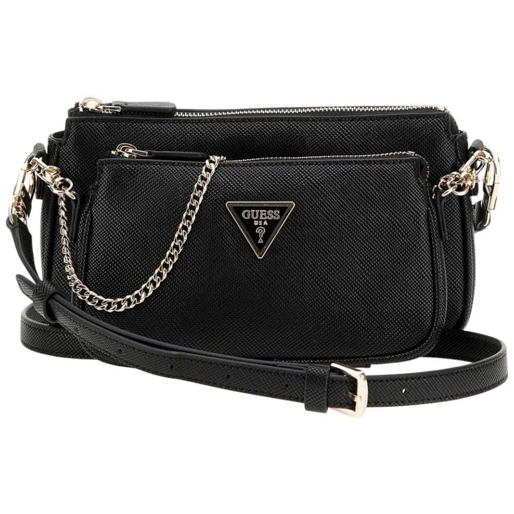Guess mini tracolla nera in saffiano NOELLE II HWZG9672710BLA - 4