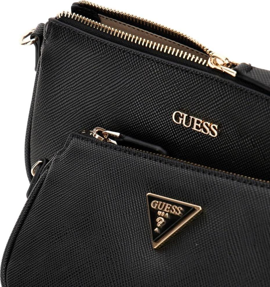 Guess mini tracolla nera in saffiano NOELLE II HWZG9672710BLA - 3