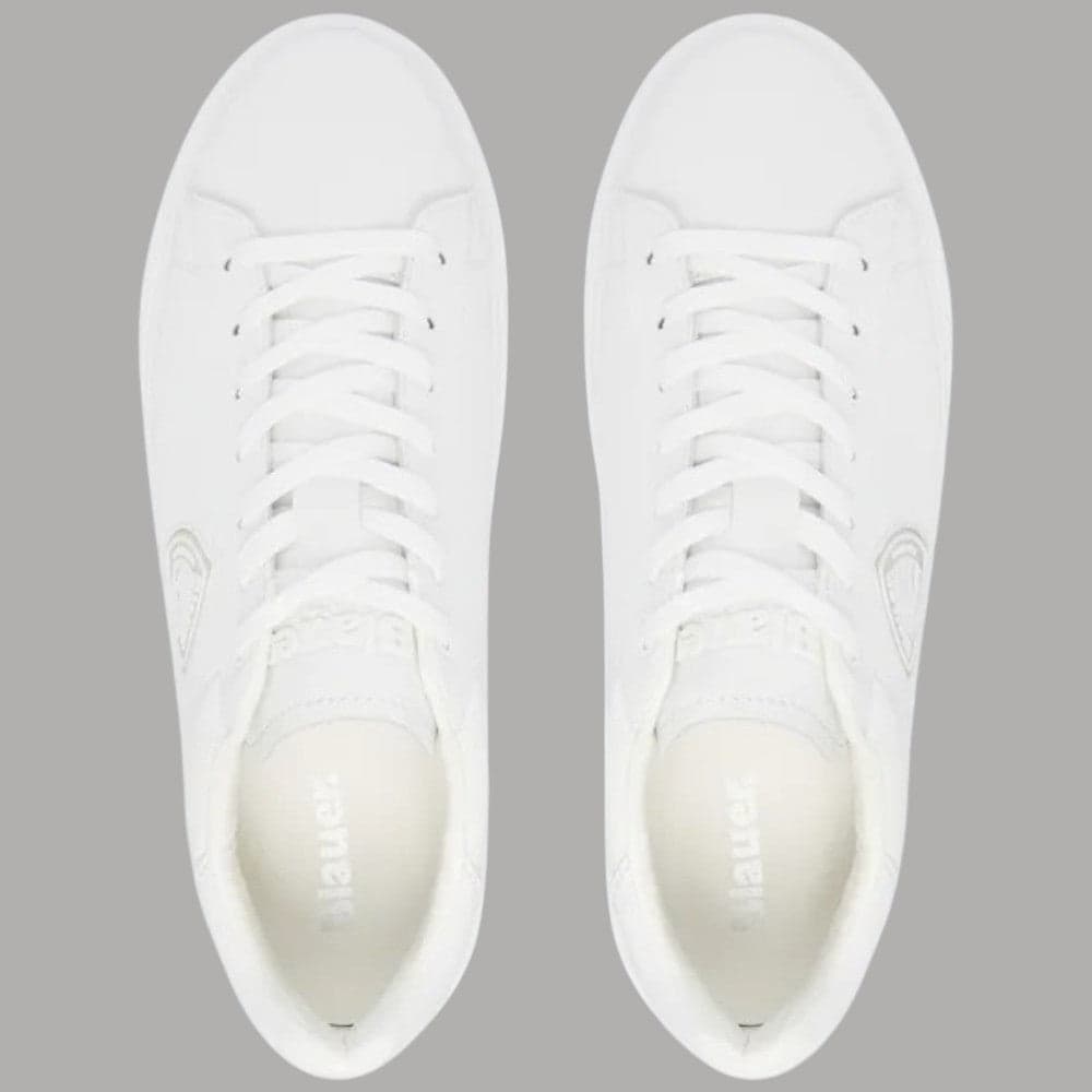 BLAUER sneakers bianche in pelle art. F5BUCK07/LEA in Sneaker casual Prodotti di Classe - Nocera Superiore, commercioVirtuoso.it